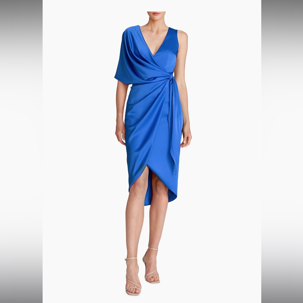 Theia Candace Wrap Cocktail Dress